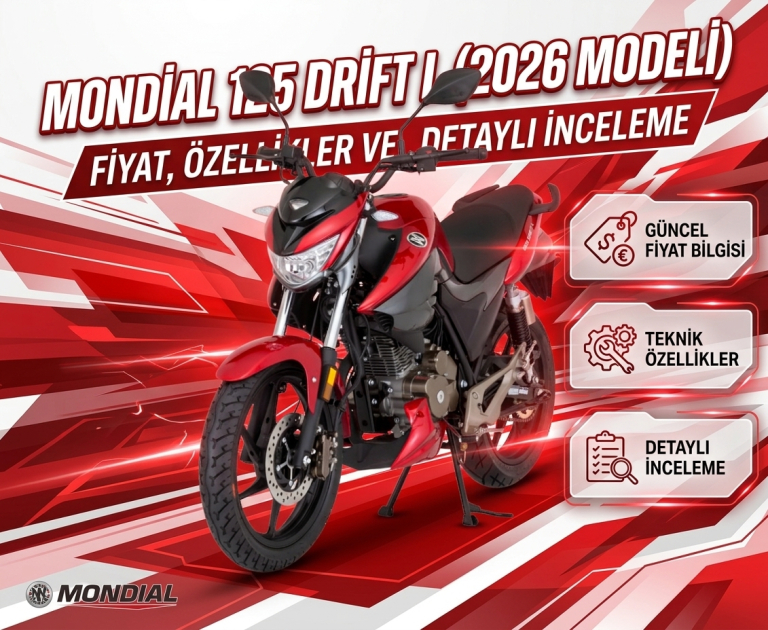 Mondial 125 Drift L 2026: Fiyat, Özellikler ve İnceleme