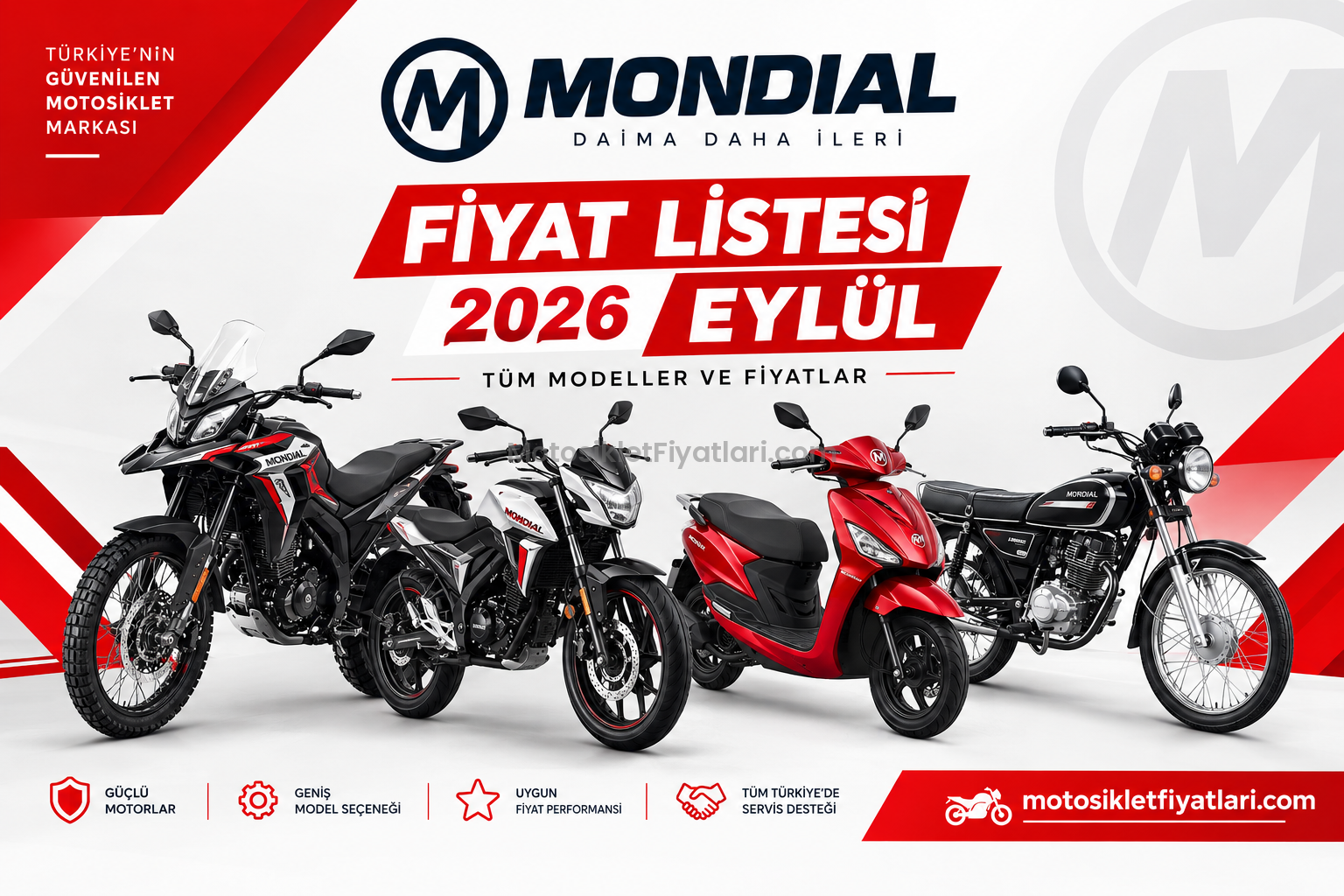 Mondial Fiyat Listesi 2026 Eylül: Tüm Modeller ve Fiyatlar