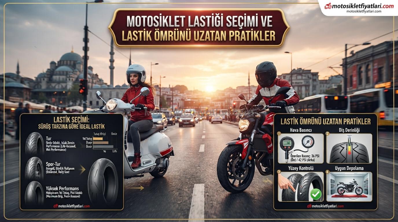 Motosiklet Lastiği Seçimi ve Lastik Ömrünü Uzatan Pratik Yöntemler