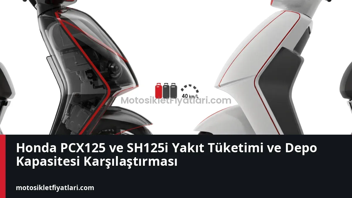 Honda PCX125 ile SH125i depo menzili nasıl karşılaştırılır?